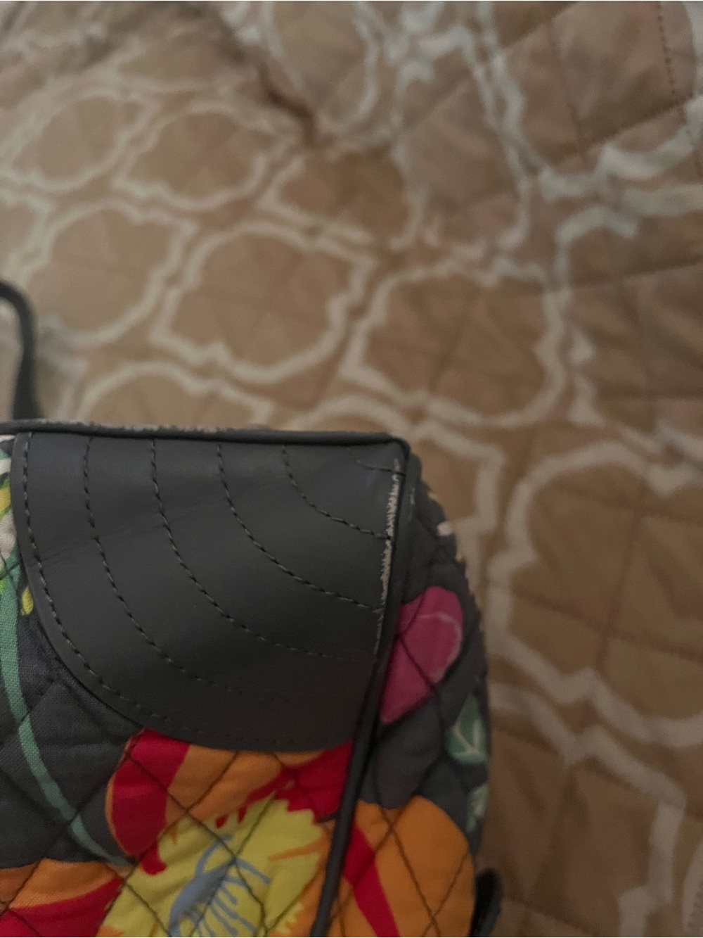 Vera Bradley Black Floral Satchel Bag - Picture 6 of 6